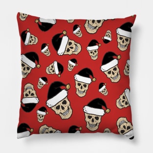 Santa Skulls #2 Pillow