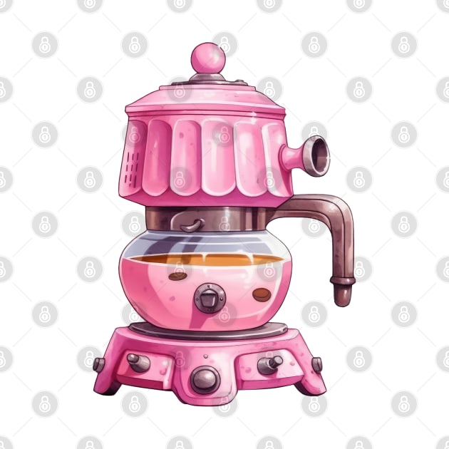 Pink Coffee Maker #1 by Chromatic Fusion Studio