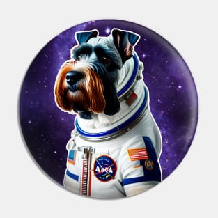 ASTRONAUT DOG ( Schnauzer ) Pin