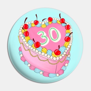 30th Birthday cake Pin