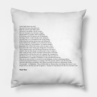 Mad Men Quotes Pillow