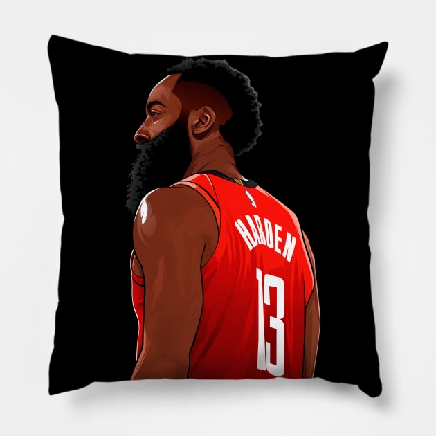 James Harden Pillow by Paul Draw