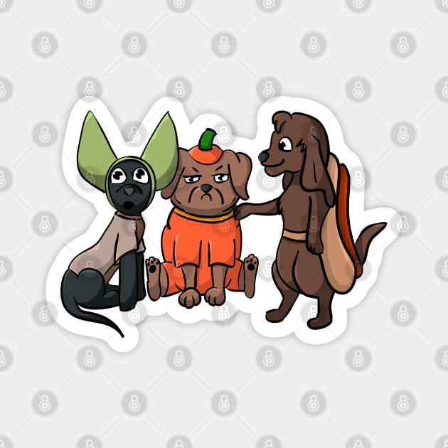 Dogs in Halloween Costumes Magnet by MonkeyBusiness