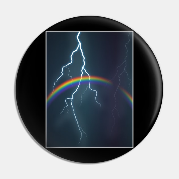 Rainbow in the Dark Pin by HibiscusDesign