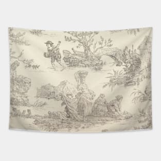 Vintage Canvas of Jouy Tapestry