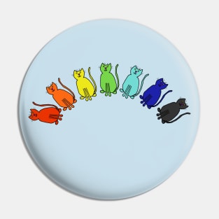 Cute Cats Rainbow Pin