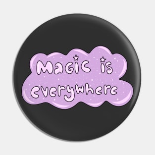 Magic is Everywhere, Purple and Pink Star Cartoon Doodle Cloud, made by EndlessEmporium Pin