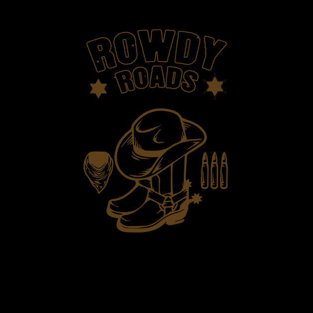 Cowboy boots and hat T-shirt by Rowdy road