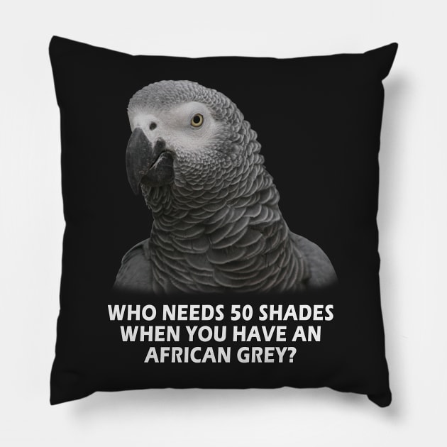 Shades of Grey Pillow by JadeWelchBirds