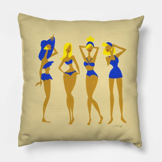 Bombshells - Blonde Pillow by CatCoq