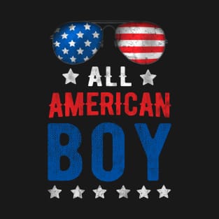 All American Boy 4th Of July Patriotic T-Shirt