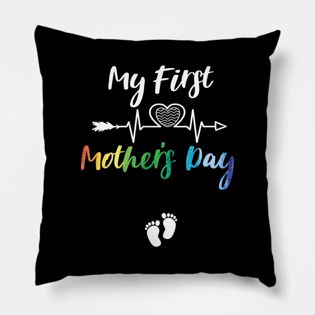 My First Mothers Day mom Pillow by Gaming champion