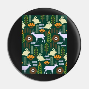 A garden with bunnies and deer Pin