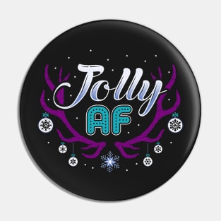 Jolly AF Christmas Funny Pin