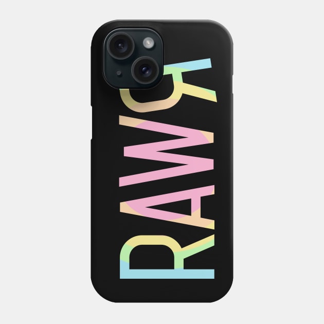 colorful Rawr Phone Case by Flow Space