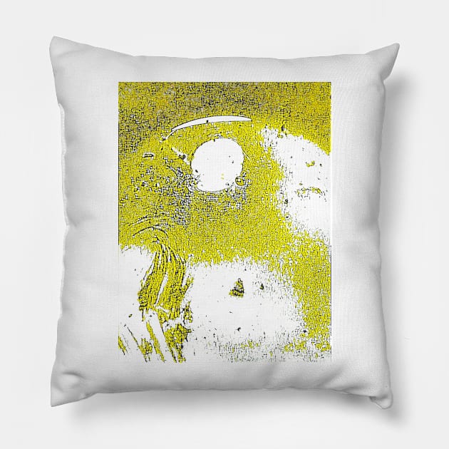 Abstraction Landscape in Yellow Pillow by Tovers