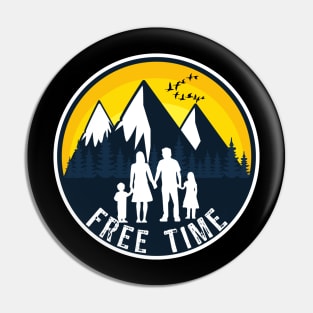 Hiking free time Pin