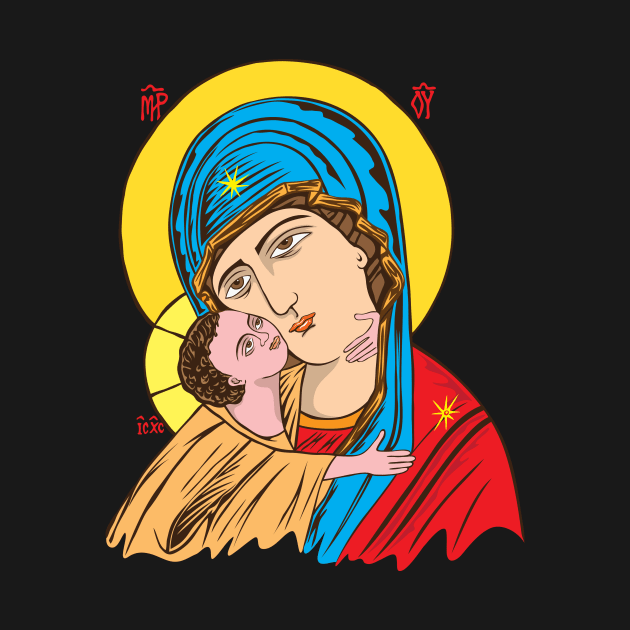 Virgin Mary and Little Christ by martinussumbaji