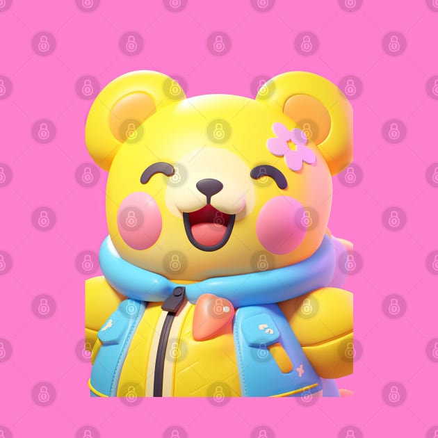 AKBLM - KAWAII かわいい BLUSHY CHEEKS KUMA | CUTE 3D ANIME TEDDY BEAR by AKBLM