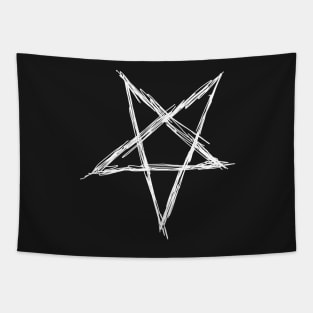 Pentagram (white) Tapestry