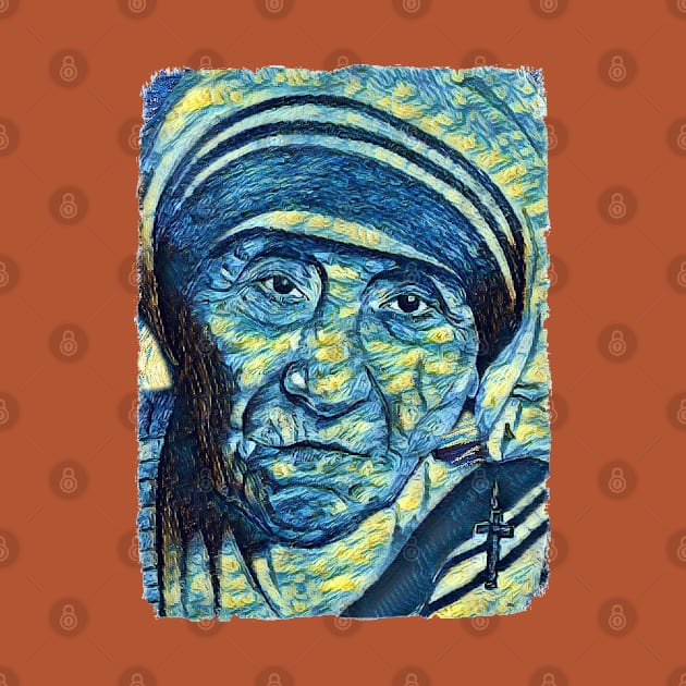 Mother Teresa Van Gogh Style by todos