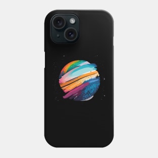 an abstract t-shirt featuring watercolor-inspired brush strokes and colors. Incorporating flowing and vibrant hues to create a dynamic and artistic composition Phone Case