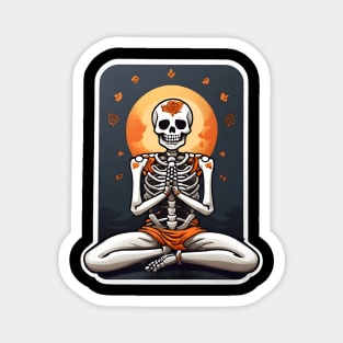 Skeleton Meditating Magnet