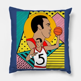 Retro Basketball Player Hobby Pillow