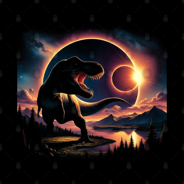 T-rex Solar Eclipse 2024 Ohio by click2print
