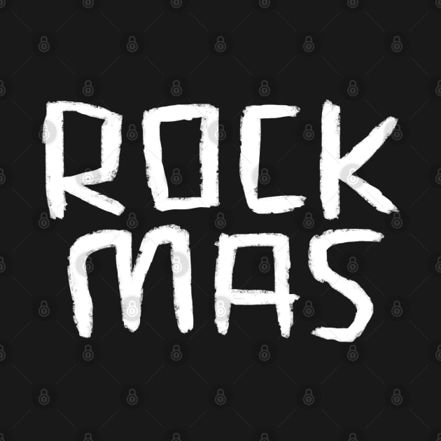 Typography Rock Music Xmas, Text, Rockmas, Cool Christmas by badlydrawnbabe