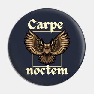 Carpe noctem Owl Pin