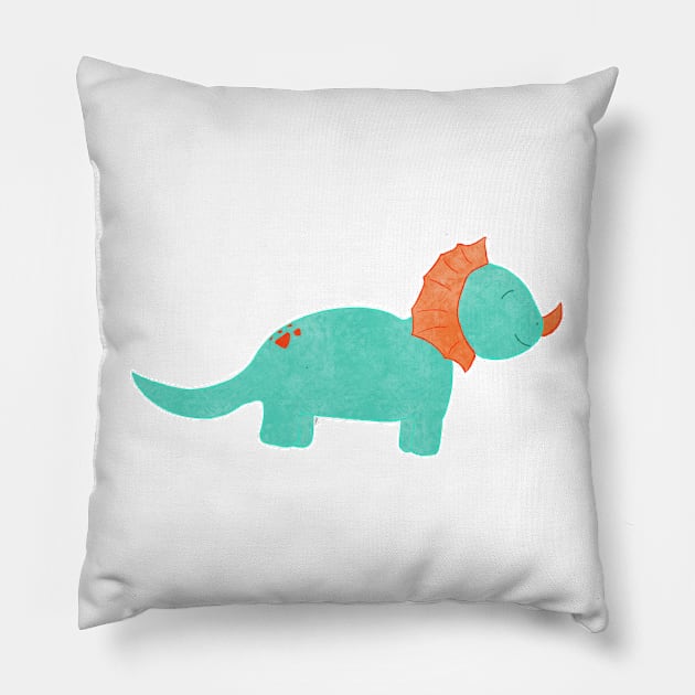 Triceratops Pillow by jesshinsberg