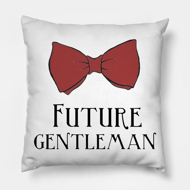 Future Gentleman - Red Pillow by InspiredQuotes