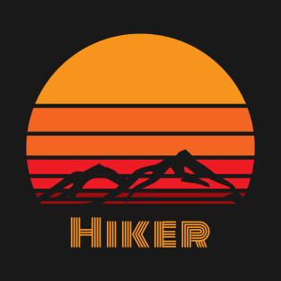 Hiker Vintage Retro Sunset T-Shirt