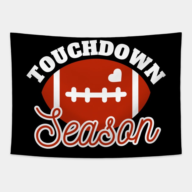 Touchdown Season Funny American Football Mom Tapestry by Illustradise