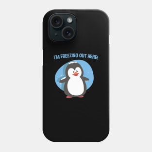 molona pinguino im freezing out Phone Case