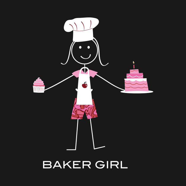 Funny Womens Baker Illustration by whyitsme