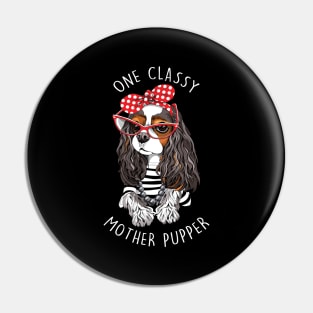 Tricolor Cavalier King Charles Spaniel Dog One Classy Pin