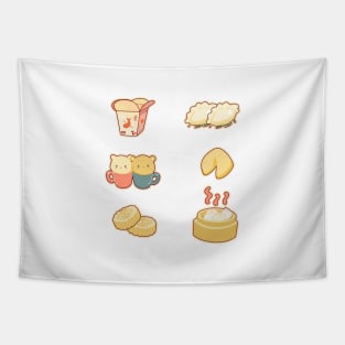 Cute Chinese Food Tapestry