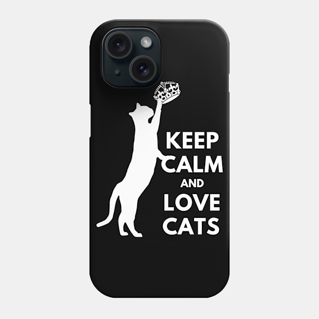 Keep calm and love cats Phone Case by Octagon