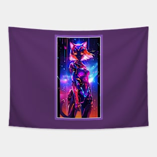 Anime Sci-Fi Cat Girl | Quality Anime Girl Artwork | Manga Girl Anime Art Tapestry