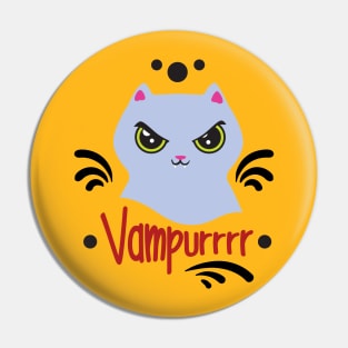 Halloween Vampurrrr Pin