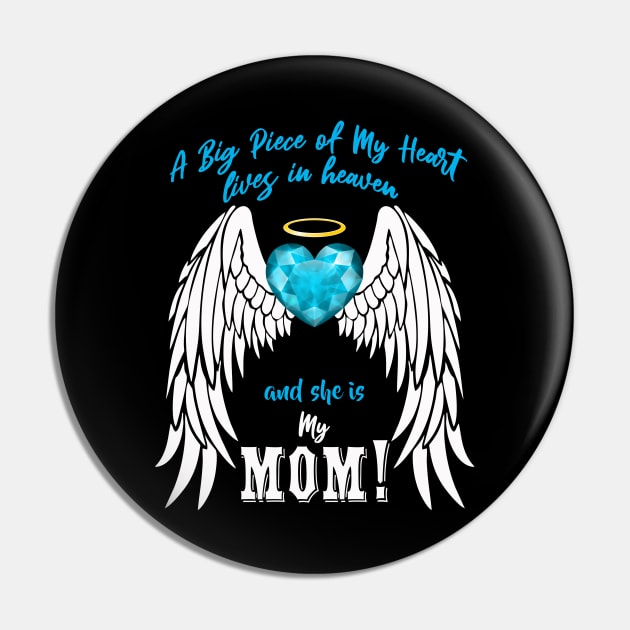 Mom Angel Wings | A Big Piece of My Heart Pin by The Printee Co