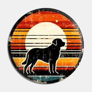 Labrador Retriever Dog Vintage Sunset Lab Lover Pin