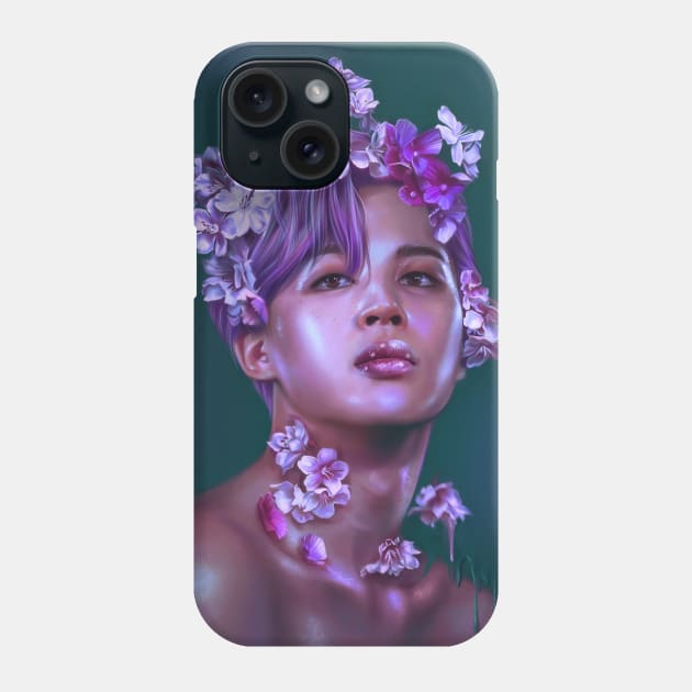 Flower Jimin Phone Case by EllenDrawings