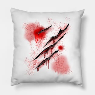 Blood and guts slash wound Pillow
