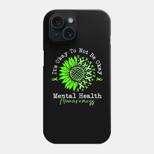 Mental Health Awareness Green Ribbon Phone Case