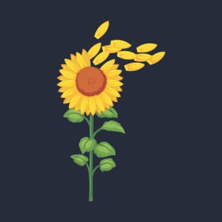 Sunflower blowing in the wind T-Shirt