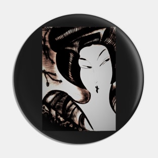 BRONZE GEISHA ,,,,,,House of Harlequin Pin