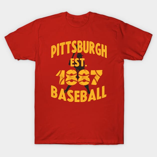 Vintage Pittsburgh Pirates T-Shirt Baseball Shirt Est 1887 Unisex